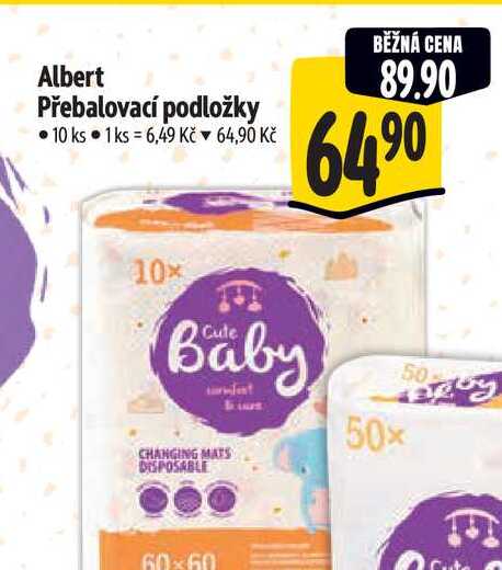 Albert Přebalovací podložky  10 ks