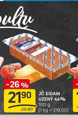 JČ EIDAM UZENÝ 44% 100 g