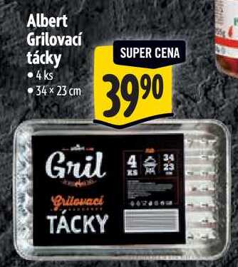 Albert Grilovací tácky, 4 ks