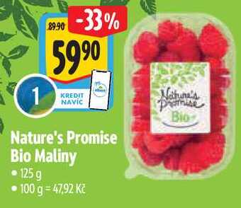 Nature's Promise Bio Maliny, 125 g 