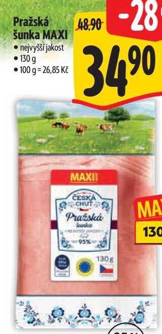 Pražská Šunka MAXI, 130 g