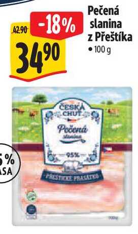 Pečená slanina z Přeštíka, 100 g