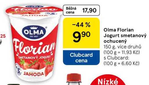 Olma Florian Jogurt smetanový ochucený, 150 g, více druhů  
