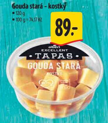 Gouda stará - kostky, 120 g
