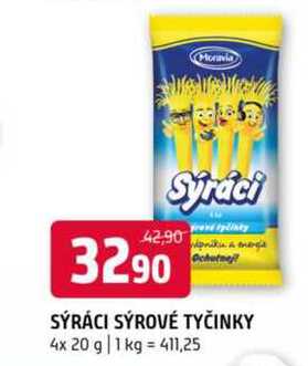 Sýráci sýrové tyčinky 4x20g