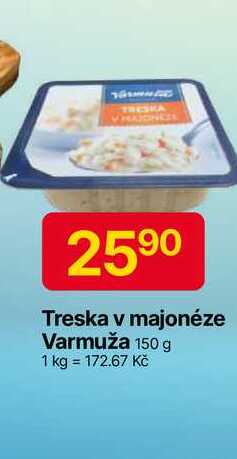 Varmuža Treska v majonéze 150 g