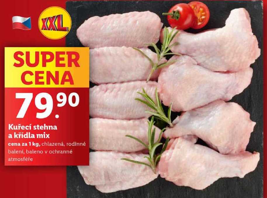 Kuřecí stehna a křídla mix, cena za 1 kg