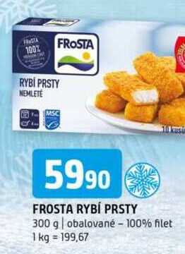 Frosta rybí prsty 300 g obalované 100% filet 