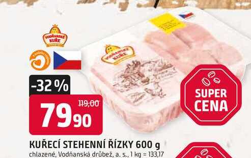KUŘECÍ STEHENNÍ ŘÍZKY 600 g chlazené
