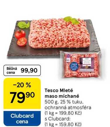 Tesco Mleté maso míchané, 500 g 
