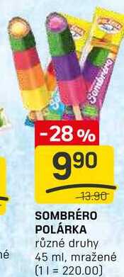 SOMBRERO POLÁRKA různé druhy 45 ml