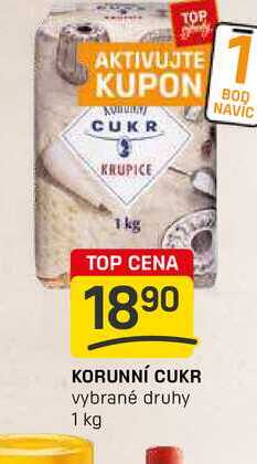 KORUNNÍ CUKR vybrané druhy 1 kg 
