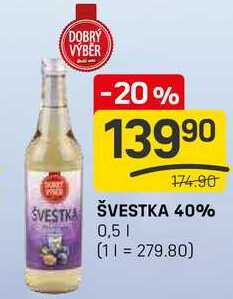 ŠVESTKA 40% 0,5l