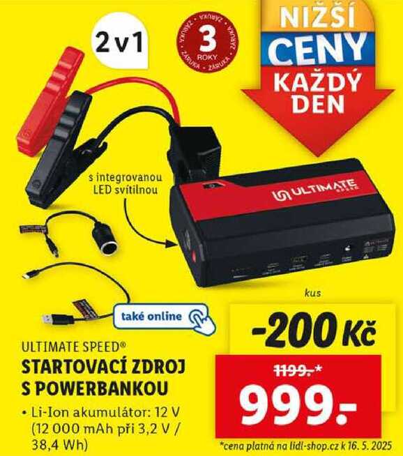 STARTOVACÍ ZDROJ S POWERBANKOU 