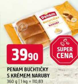 Penam buchtičky s krémem naruby 360g