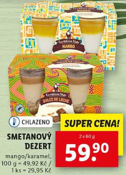 SMETANOVÝ DEZERT, 2x 60 g