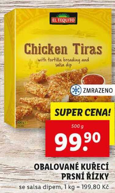 OBALOVANÉ KUŘECÍ PRSNÍ ŘÍZKY, 500 g