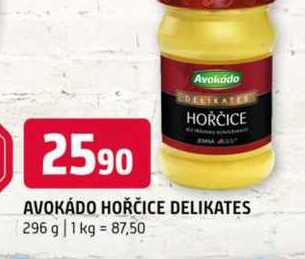 Avokádo Hořčice delikates 296g