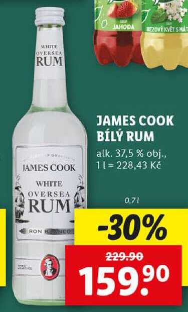 JAMES COOK BÍLÝ RUM, 0,7 l