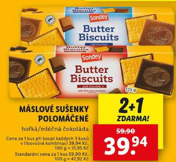 MÁSLOVÉ SUŠENKY POLOMÁČENÉ, 125 g