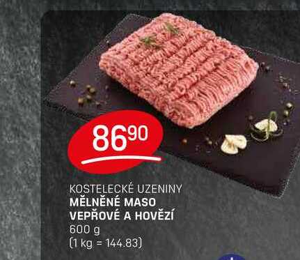 MĚLNĚNÉ MASO VEPŘOVÉ A HOVĚZÍ 600 g 
