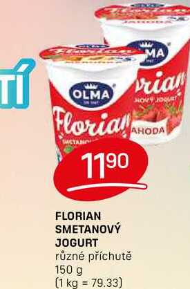 FLORIAN SMETANOVÝ JOGURT různé příchutě 150 g