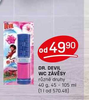 DR. DEVIL WC ZÁVĚSY různé druhy 40 g