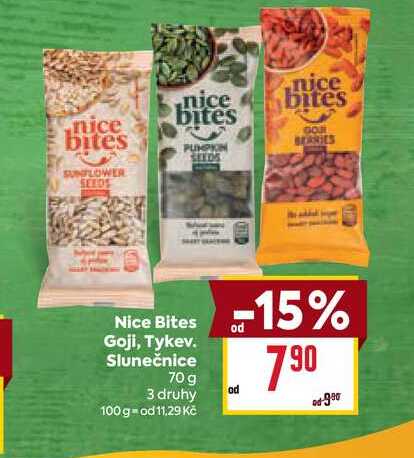 Nice Bites Goji, Tykev. Slunečnice 70 g 