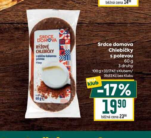 Srdce domova Chlebíčky s polevou 60 g 