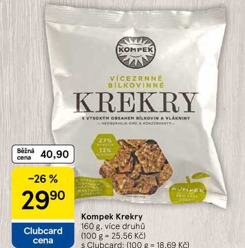 Kompek Krekry, 160 g, více druhů  