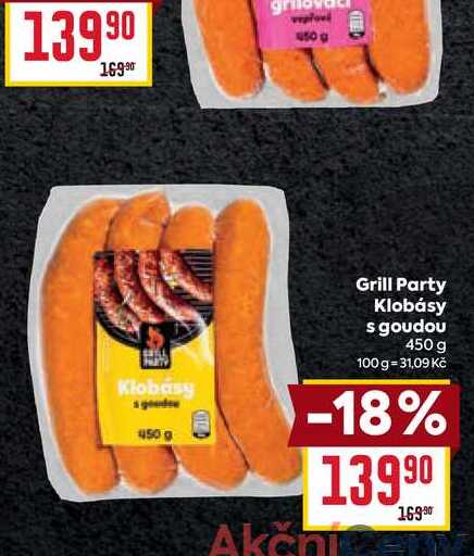 Grill Party Klobásy s goudou 450 g