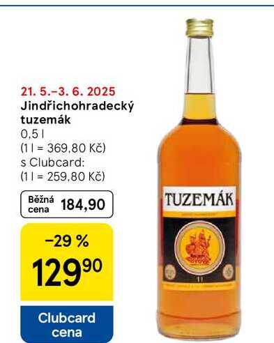 Jindřichohradecký tuzemák, 0.5 l