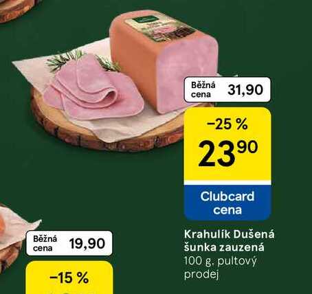 Krahulik Dušená šunka zauzená, 100 g