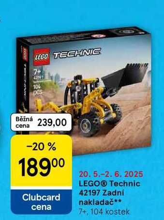 LEGO® Technic 42197 Zadní nakladač 7+, 104 kostek 