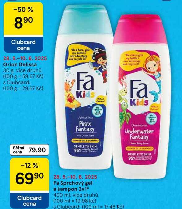 Fa Sprchový gel a šampon 2v1, 400 ml