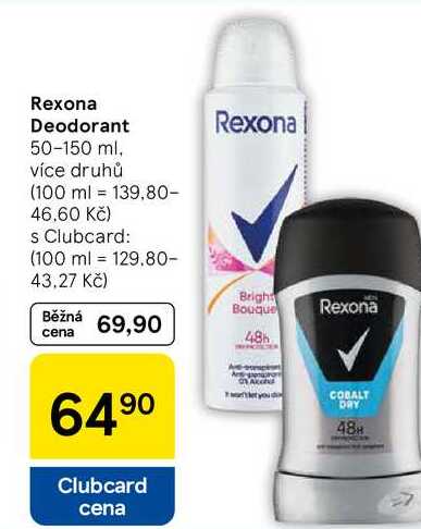 Rexona Deodorant, 50-150 ml 