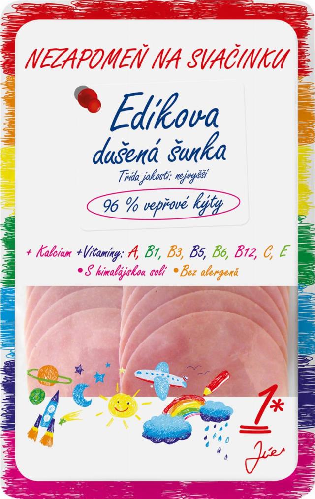 Uzeniny Příbram Edíkova dušená šunka nejvyšší jakosti