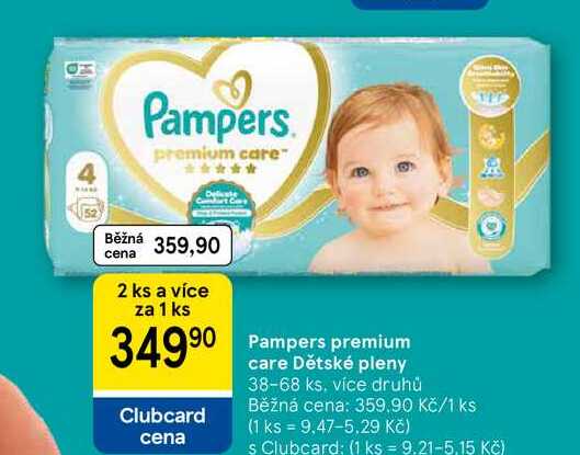 Pampers premium care Dětské pleny, 38-68 ks 
