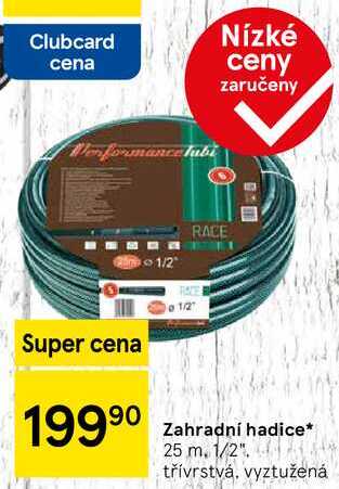 Zahradní hadice, 25 m. 1/2", třívrstvá, vyztužená 