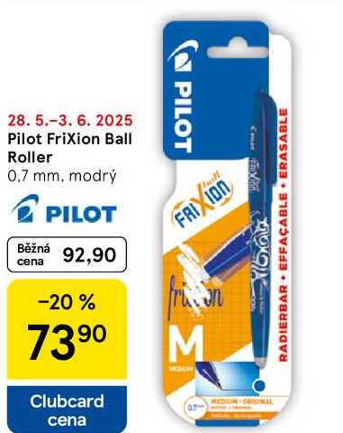 Pilot Frixion Ball Roller, 0,7 mm, modrý 