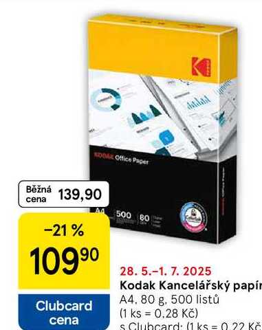 Kodak Kancelářský papír A4, 80 g, 500 listů