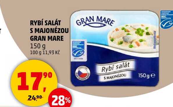 RYBÍ SALÁT S MAJONÉZOU GRAN MARE, 150 g 