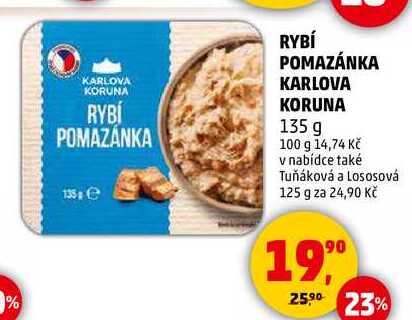 RYBÍ POMAZÁNKA KARLOVA KORUNA, 135 g   