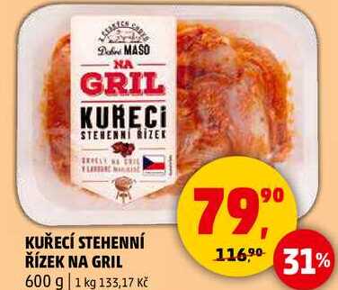 KUŘECÍ STEHENNÍ ŘÍZEK NA GRIL, 600 g  