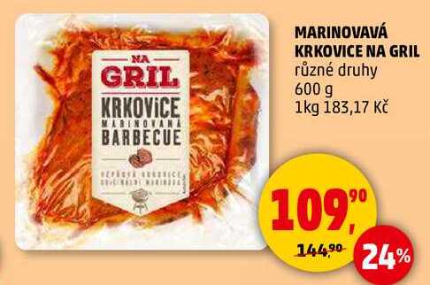 MARINOVAVÁ KRKOVICE NA GRIL různé druhy, 600 g 