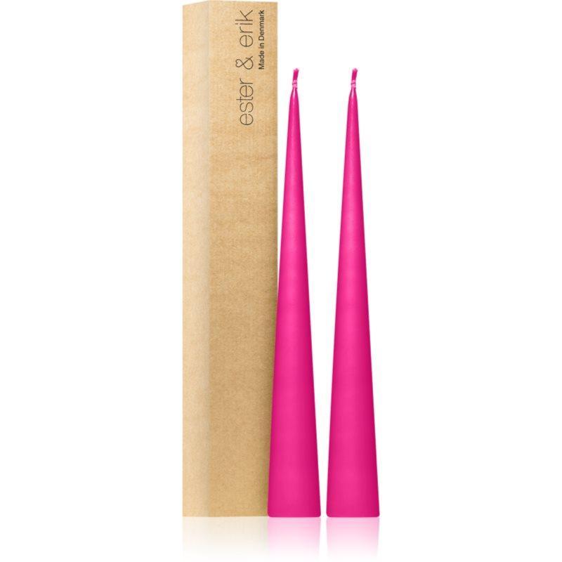 ester & erik cone candles clear pink (no. 41) dekorativní svíčka 2x37 cm