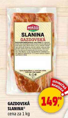 GAZDOVSKÁ SLANINA, 1 kg