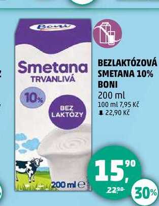 BEZLAKTÓZOVÁ TRVANLIVÁ 10% BONI, 200 ml  