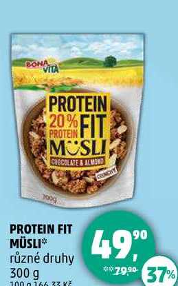 PROTEIN FIT MÜSLI různé druhy, 300 g  