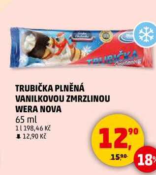 TRUBIČKA PLNĚNÁ VANILKOVOU ZMRZLINOU WERA NOVA, 65 ml 
